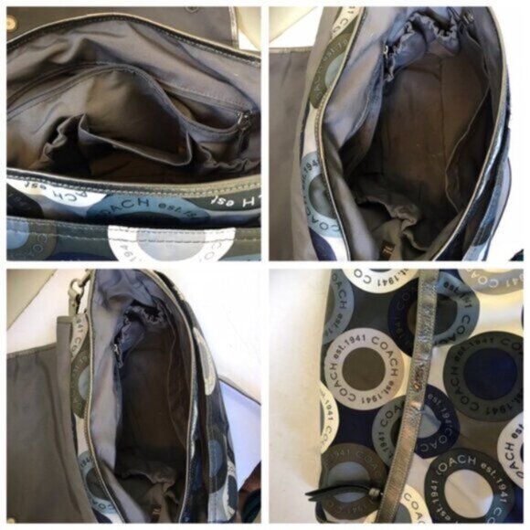 Coach Alexandr Snaphead Satin Leather Messenger Diaper Crossbody Laptop Bag Baby - Picture 9 of 16